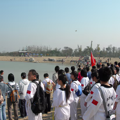 Taekwondo_Outing-009 Arrived at the lake shore.