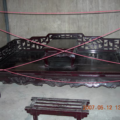 YellowMountain-054 A chair where people used to smoke opium.