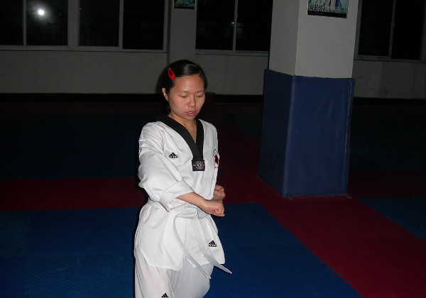 Taekwondo Taekwondo After months of training, Hanhan is ready for her yellow belt test.
