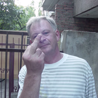 Misc-006 Tony expressing his thoughts on the lack of beer on the deck.