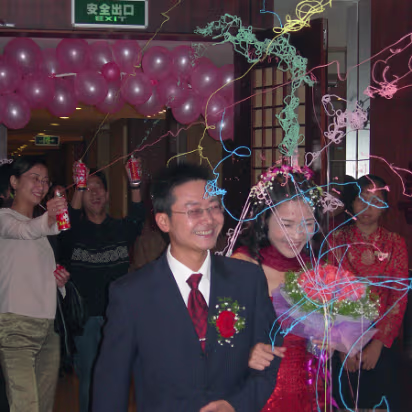 Rammy's_Wedding-007 Now the couple has changed clothes and are entering the dining room.