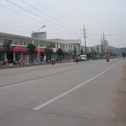 Misc-012 Street outside our Evolution Village apartment.