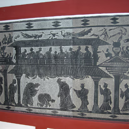 Zhu_Ran-022 Zhu Ran giving respect to his teacher.