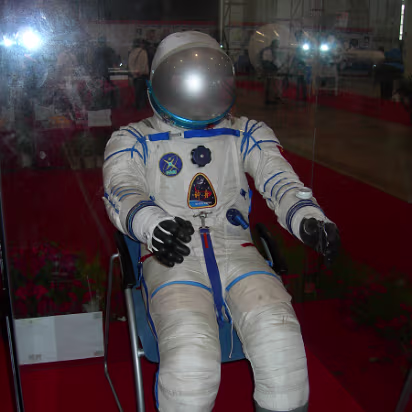 Space_Exhibit-003 An inflated spacesuit
