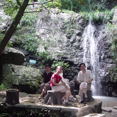 Shitai_Aug_2005-015 Waterfall on the path back to the gate.