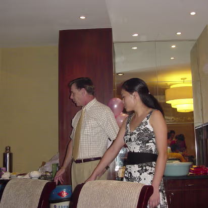 Wedding-Dinner-08 Being escorted to our table.