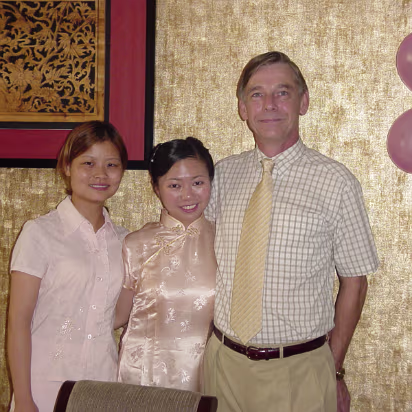 Wedding-Dinner-33 Summer, Hanhan, and Gary relax before the dinner begins.