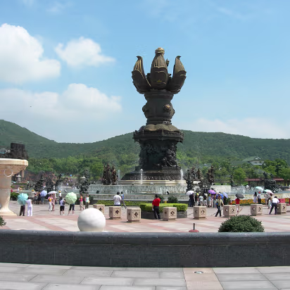 Ling-Shan-10 The lotus blossom open and Baby Buddha is born!