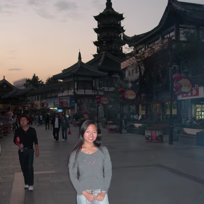 Nan-Chan-Market-05 Hanhan at dusk near the temple.