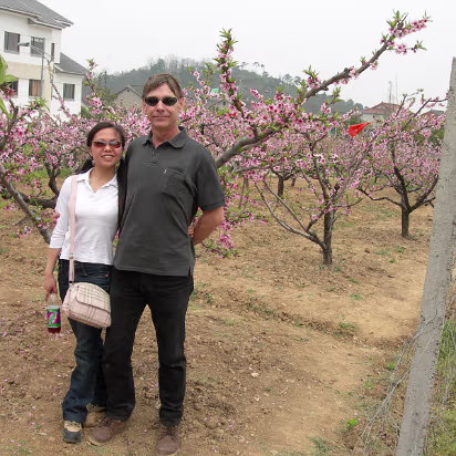 Peach-Festival-20 A couple of trespassers in the orchard.
