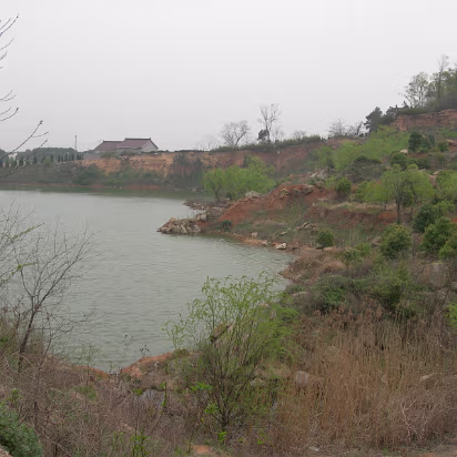 Peach-Festival-23 A small lake at the base of the volcano.