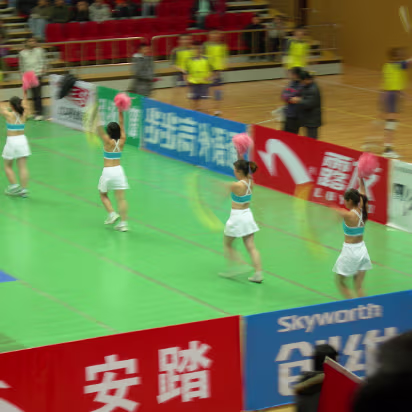 Volleyball-10 The cheerleaders between games.