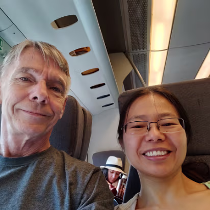 Italy-008 Taking the train from Milan airport to the central train station.