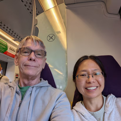 UK-2022-282 Cleared customs and on the Heathrow Express. 15 minutes to downtown London.