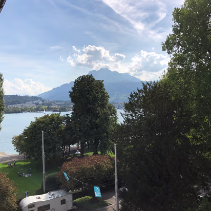 Switzerland-015 The view from our Lucerne hotel window.