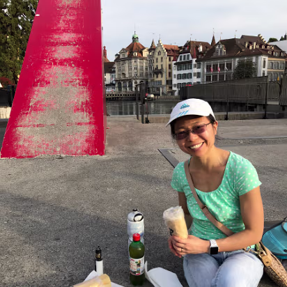 Switzerland-036 Our first dinner in Switzerland. We found out that everything closes at 6:30 except fancy dining and bars. Luckily, we got these chicken schnitzel sandwiches at...