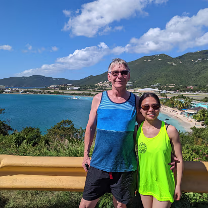 USVI-0019 Gary escaped the trunk to go snorkel.