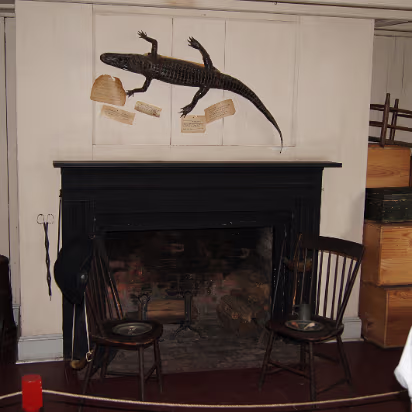 Independence_Day_2011-010 Original fireplace of the guest house.