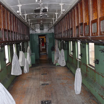 Autumn_2009-010 The sacks of mail waiting for their destination.