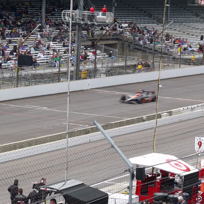 Indy_Pole_Day_2009-024 A car is in action.