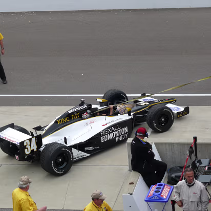 Indy_Pole_Day_2009-027 We had a good place above Gasoline Alley.