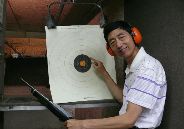 Shooting Range Shooting Range Hanhan and her family at the range.