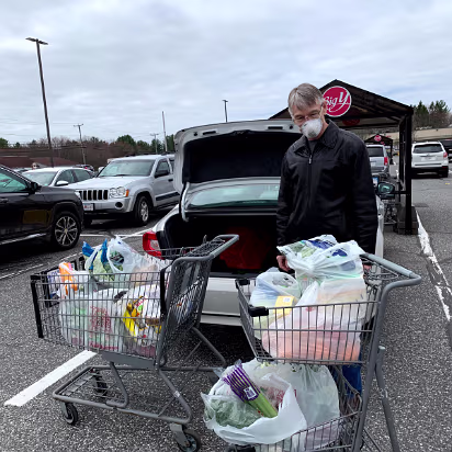 Covid-007 We filled two shopping carts with our provisions.