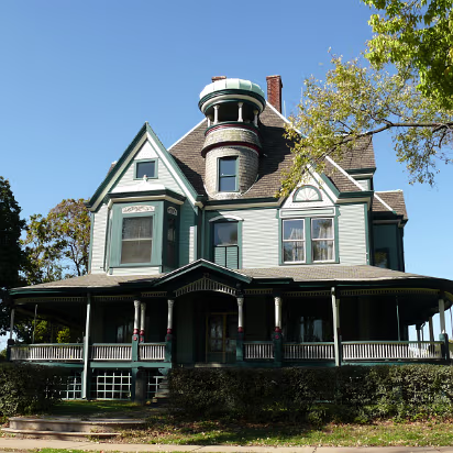 Fall_Color-005 A fine example of the houses along High Street in Peoria.