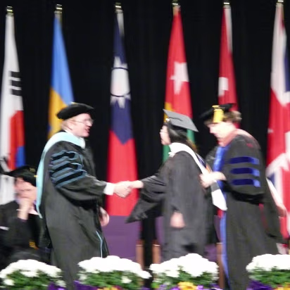 Hanhan_Graduation-013 Hanhan receives her hood, hers is white for Master of Art.