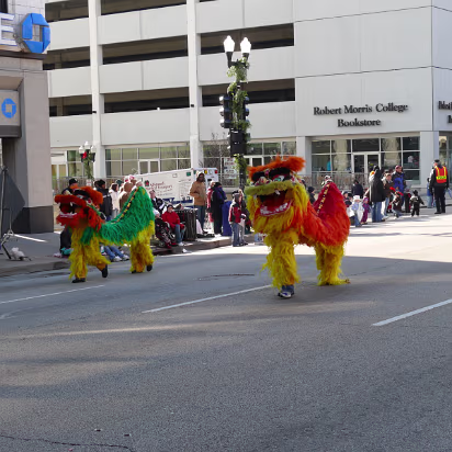 Santa_Claus_Parade_2007-017 Two Chinese lions.