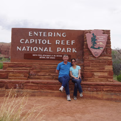Capitol_Reef_NP-002 Our 7th park, we're sitting down to save our energy.