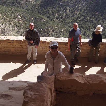 Mesa_Verde_NP-027 Most cliff dwellings don't have a balcony. The guess is that this was an early daycare center. Don't want the kids falling off the sheer cliff.