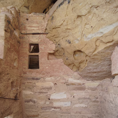Mesa_Verde_NP-042 These are not windows, they are doors. When these were occupied, they were covered with animal hide.