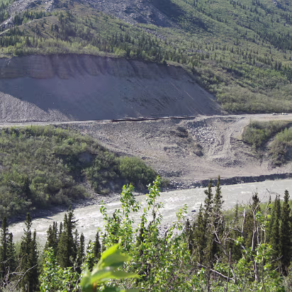 Alaska-026 Rock slides are a hazard around here. See the train track above this one?