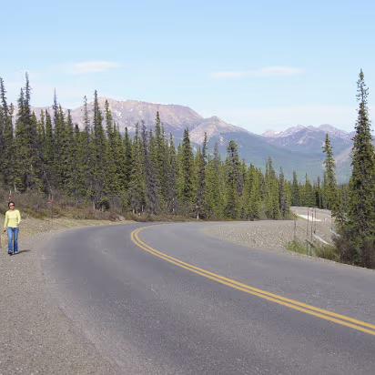 Alaska-060 Hanhan had to walk until she was forgiven for farting in the car.