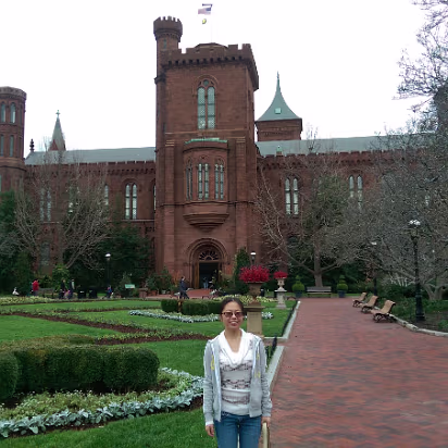 Christmas_2015_Trip-005 Smithsonian Castle, Hanhan is on the rooftop garden. It is absolutely beautiful.