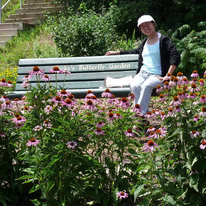 Hannibal-002 Hanhan in Becky Thatcher's Butterfly garden.