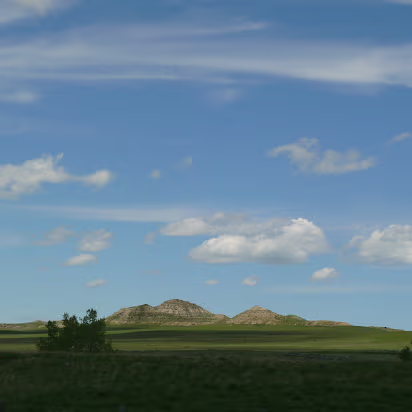 Custer-020 Mountains begin to appear.