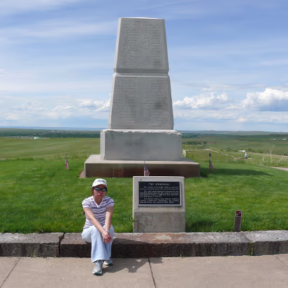 Custer-039 A memorial to the soldiers and the Indian scouts who died here.