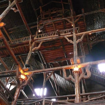 Yellowstone-041 Each pole is one piece made of lodgepole pine.