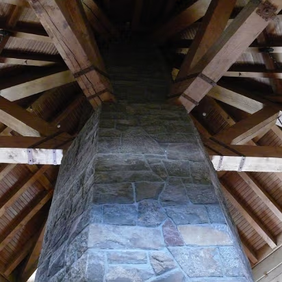 Mountain-015 The beams were hand cut and fitted in the 1930s.