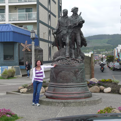 Ocean-035 Seaside Oregon. End of the Lewis and Clark Trail. We have followed the entire trail now.